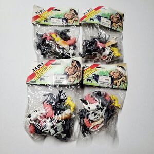Lot Of 4 VTG 70s Fishel Farm Animals Toy Packages NEW OLD STOCK 23 In Each Pack